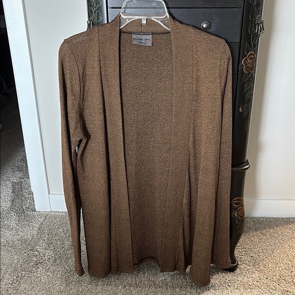 New York & Company Sweaters - New York & Company Brown Open Front Knit Cardigan